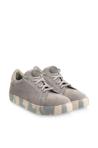 Ares-R Light Gray Suede Leather Women's Sneakers