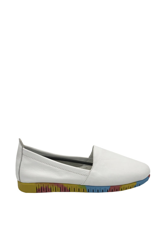 White Leather Comfort Women's Shoes
