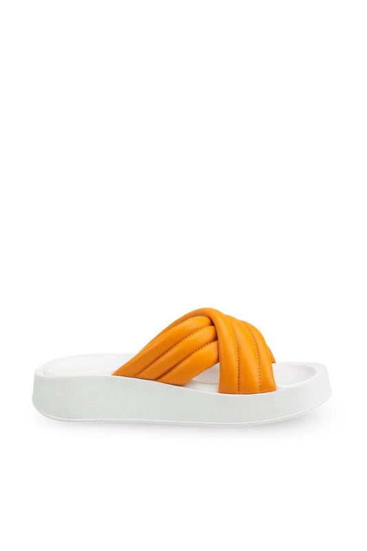 Cocosand Orange Women's SLIPPERS with Double Tape Stitching Detail