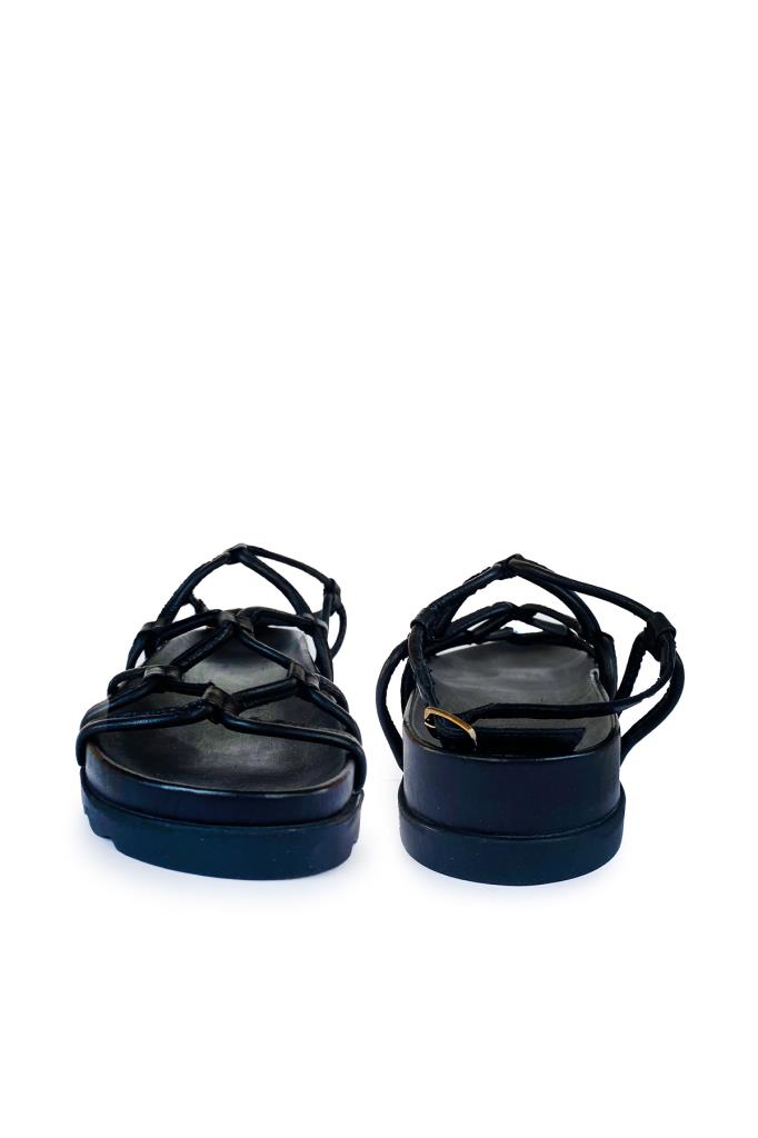 Kadın Deri Siyah Sandalet